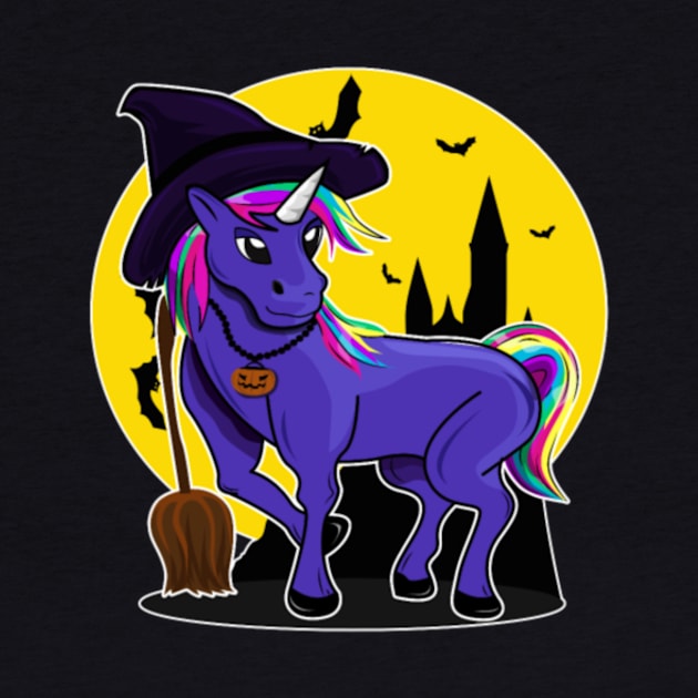 Halloween Witch Unicorn by Xizin Gao